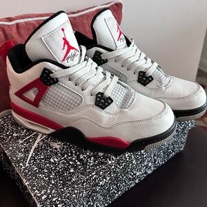 🔥 ✔️ AIR Jordan Men's Sneakers Shoes White Black and Red 🏀